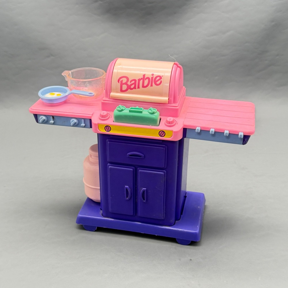 Vintage 1994 Mattel Barbie Magic Moves Barbecue Grill Playset Incomplete